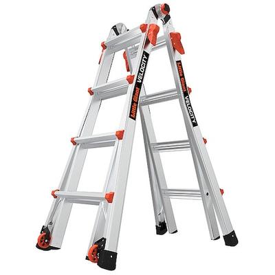LITTLE GIANT LADDERS 15417-001 Multipurpose Ladder, 15 ft, Aluminum, 300 lb