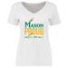 Women's White George Mason Patriots University Alumni T-Shirt