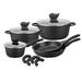 Culinary Edge 8 Piece Aluminum Non Stick Cookware Set Non Stick/Aluminum in Black/Brown | Wayfair 26609