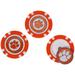Clemson Tigers 3-Pack Poker Chip Golf Ball Markers