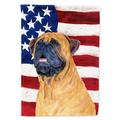 Carolines Treasures SS4004CHF 28 x 40 in. USA American Flag with Bullmastiff House Size Canvas Flag