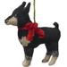 Arcadia Home Doberman Pinscher Hand-Knit Ornament in Black/Red/White | 4 H in | Wayfair OADob