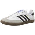 ADIDAS SAMBA SOCCER SHOES, WHITE/BLACK-GUM, 10 UK D(M)