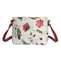 Signare Tapestry Crossbody Bag Small Shoulder Bag for Women with Garden Flower and Creature (Hummingbird, XB02-HUMM)