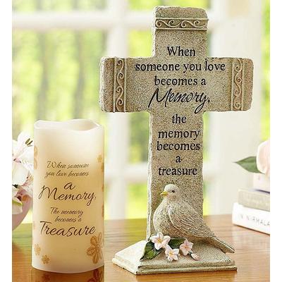 1-800-Flowers Everyday Gift Delivery Someone You Love Memory Cross W/ Candle | Happiness Delivered To Their Door