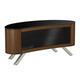 Bay Affinity Curved TV Stand 1150 Walnut/Black Glass