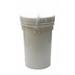 ZORO SELECT MNG8006-WL Pail, 6.5 gal., Plastic Handle, White, W/Lid