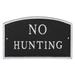 Montague Metal Products Inc. No Hunting Statement Garden Plaque Metal | 10 H x 15 W x 0.25 D in | Wayfair SP-23S-W-BS