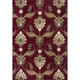 Red 27 x 0.5 in Area Rug - Charlton Home® Satsuma Floral Area Rug Polypropylene | 27 W x 0.5 D in | Wayfair CHLH4441 30545735