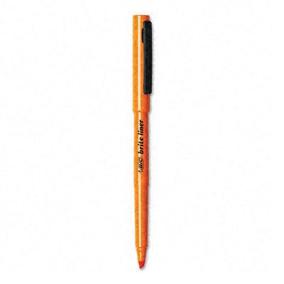 BIC America Brite Liner Highlighter - Orange Ink, 12 Pk