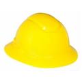 3M Full Brim Hard Hat H-802R 4-Point Ratchet Suspension Yellow