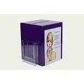 Pos Display Shop Purple Acrylic Collection Box/Comments Box/Suggestion Box/Ballot Box/Feedback Box with A5 Leaflet Holder + A4 Portrait Poster Holder - PDS9470A4 Purple