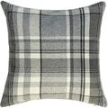 McAlister Textiles Charcoal Grey Heritage Tartan Throw Cushion Covers. 60x60 Cm - 24x24 Inches. Highlands Check Scatter Pillows For Sofas & Bedroom
