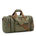 Gonex Expandable Canvas Holdall Bag for Men, 40L / 50L Large Duffel Bag for Men with Multi-Pockets, Overnight Weekend Bag, Unisex Holdall Travel Duffle Bag, Weekender Bag for Men & Women, Army Green