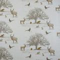 Wipe Clean Tablecloth Oilcloth Beige/Natural Woodland Animals 134cm x 230cm (53" x 91")
