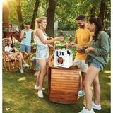 Koolatron Miller Lite Retro Ice Chest Cooler w/ Bottle Opener 13L (14 qt), White and in Blue | 14.5 H x 11.5 W x 9 D in | Wayfair MLVIC-13