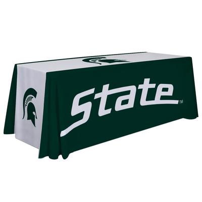 "Green/White Michigan State Spartans 6' Table Cloth"