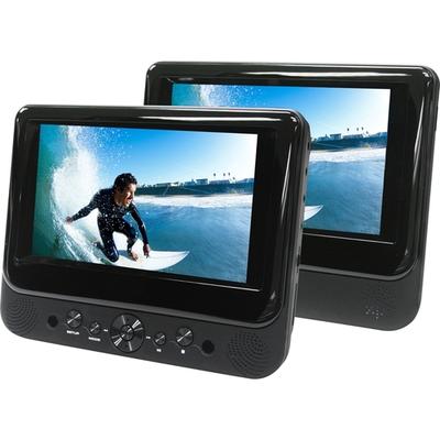 Ematic 7" Dual Screen Portable DVD Player - Black - ED717