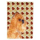 Carolines Treasures SS4362-FLAG-PARENT Brussels Griffon Fall Leaves Portrait Flag multicolor