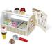 Melissa & Doug 20 Piece Scoop & Serve Ice Cream Counter Play Set Accessory in White/Yellow | 13.4 H x 8.7 W x 7.7 D in | Wayfair 9286