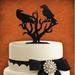 aMonogram Art Unlimited Crow's Halloween Wooden Cake Topper Wood in Black/Brown | Wayfair 94332P