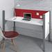 Bestar Pro-Biz Simple Workstation w/ 3 Privacy Panels Benching Desk, Wood in Red/White | 43 H x 62.5 W x 29.4 D in | Wayfair 100871CR-17