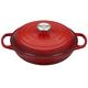 Le Creuset Signature Enamelled Cast Iron Shallow Casserole Dish With Lid, 26 cm, 2 Litres, Cerise, 21180260602430