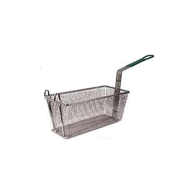 KegWorks Deep Fryer Basket - Large - Green Handle