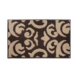 Brown;beige Rectangle 1'6" x 2'6" Area Rug - Attraction Design Home Oriental Beige/Brown Area Rug 18.0 x 1.0 in Polyester | Wayfair DM1193