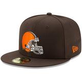 NWE BROWNS BROWN HELMET NFL OMAHA 59FIFTY HATMENFIT