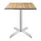 Bolero Bistro Dining Flip Top Square Table in Ash Wood - Indoor Outdoor Patio Bar CafÃ© Restaurant Furniture - 730x600x600mm