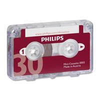 Philips Speech Dictation Minicassette With File Clip (1 x 30 Minute)