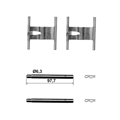 ATE Zubehörsatz, Scheibenbremsbelag hinten rechts links für VAG 7L0698269 13.0460-0280.2