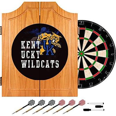 TRADEMARK Global Darts & Dart Boards University of Kentucky Smoke 20.5 in. Wood Dart Cabinet Set KY7