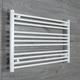 companyblue 1100mm wide x 600mm high Heated Towel Rail Straight Flat White Bathroom Warmer Radiator Rack Central Heating