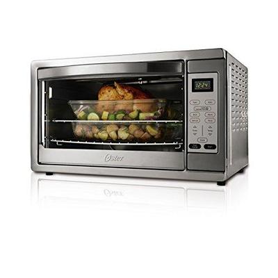 Oster Extra Large Capacity Countertop 6-Slice Digital Convection Toaster Oven, Stainless Steel, TSST