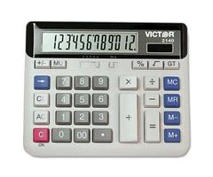 Victor PC Touch 2140 Desktop Calculator (12 Characters - LCD - Solar, Battery Powered - 7.5" x 6" x