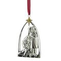 Northlight Seasonal 3.75" Silver-Plated Nativity Scene Christmas Ornament w/ European Crystals Metal in Gray/Yellow | Wayfair 31741324