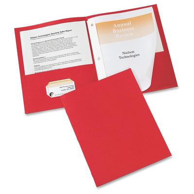 Avery Two Pocket Folder with Fastener (Letter - 8.50" Width x 11" Sheet Size - 20 Sheet Capacity - 0