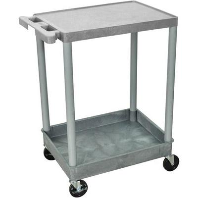 Luxor Luxor 2 Shelf Tub Utility Cart - Gray