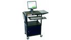 Luxor Luxor AVJ42KBCDL Adjustable Height Computer Workstation and Presentation Center (Drop Leaf She