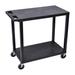 Luxor Luxor EC22 18" x 32" Cart with 2 Flat Shelves