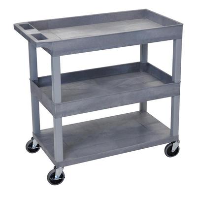 Luxor Luxor High Capacity Cart with 2 Tubs and 1 Flat Shelf