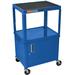 Luxor Luxor Steel Adjustable Height A/V Cart with Cabinet