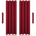 John Aird Eyelet Thermal Energy Saving Blackout Curtains Inc Tie Backs (Red, 229cm Width x 183cm Drop (90"x 72")