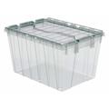 AKRO-MILS 39120SCLAR Clear Attached Lid Container, Plastic, Steel Hinge