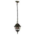 Rustic Hanging light Outdoor light in antique gold with Glass in Tiffany Look with Chain suspension E27 230V Outdoor lamp Pendant Luminaire Hanging lamp Cover Yard Garden Lighting