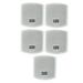 Audio-Technica Acoustic Audio AA321W Mountable Indoor Speakers 1000 Watts White Bookshelf 5 Piece Se