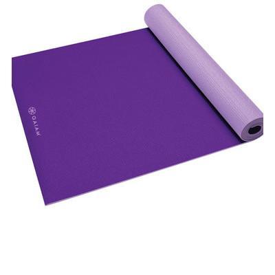 Gaiam 5mm Premium Solid Plum 2-Color Jam Yoga Mat Athletic Sports Equipment - Purple