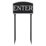 Montague Metal Products Inc. Enter Statement Garden Sign Metal | 13 H x 21 W x 0.25 D in | Wayfair SP-58L-LS-HGG